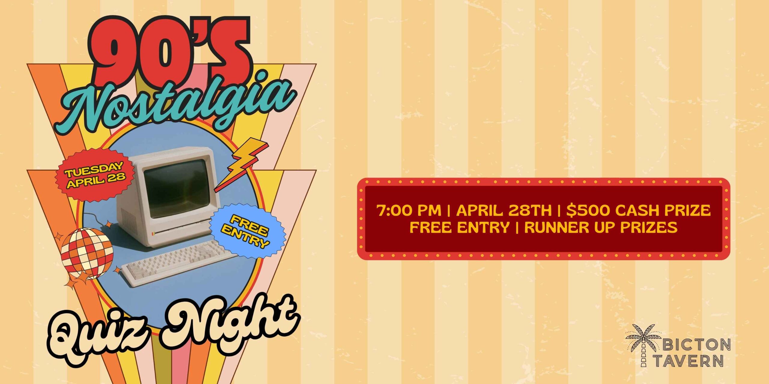 90’s Nostalgia Quiz Night at Bicton Tavern