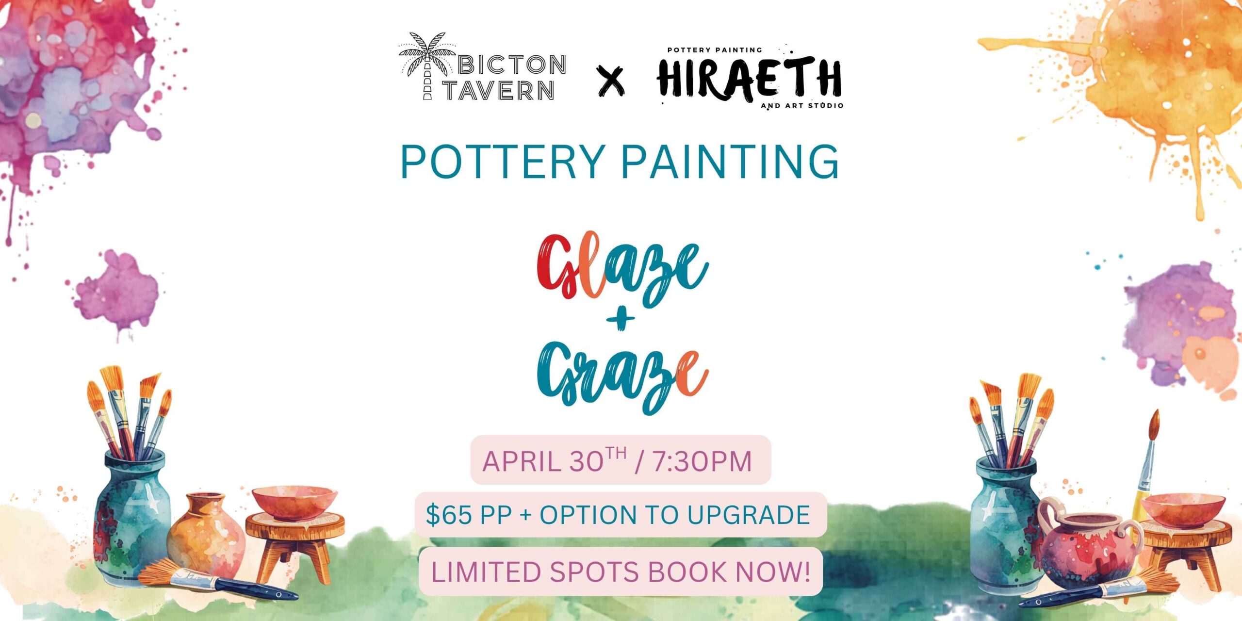 Glaze and Graze at Bicton Tavern